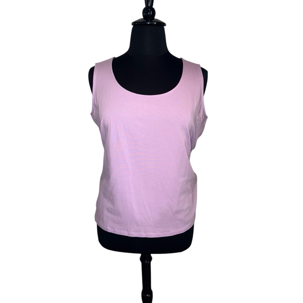 NWT TALBOTS Pima Cotton Blend Tank - Plus 2X Lavender Sky